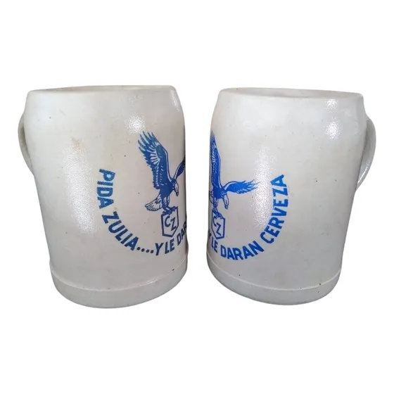 Jarra En Cerámica Para Cerveza Vintage Cervecería Zulia 1966
