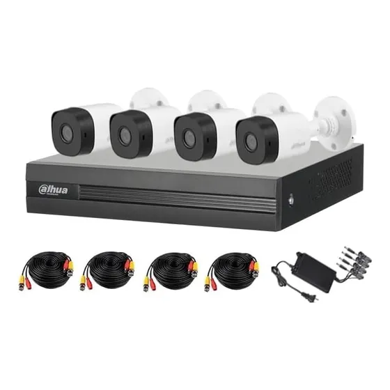 Kit De 4 Camaras Full Hd 2 Mp Dahua Con Instalacion