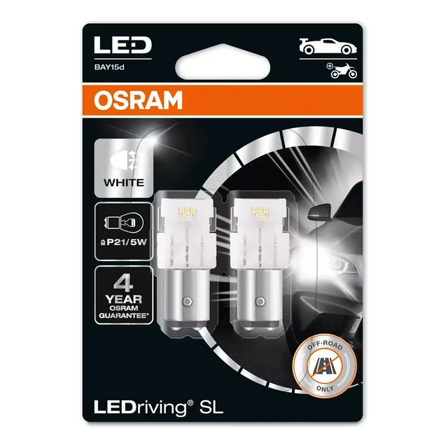 Kit 2 Lamparas Led Osram Ledriving P21/5w 2 Polos Despareja