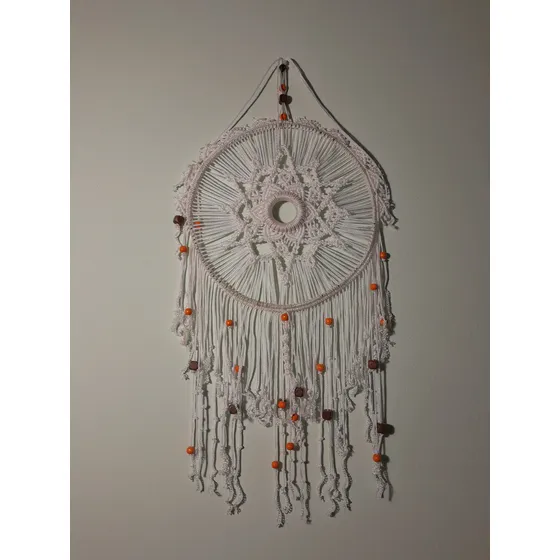 Atrapasueños Macrame Blanco