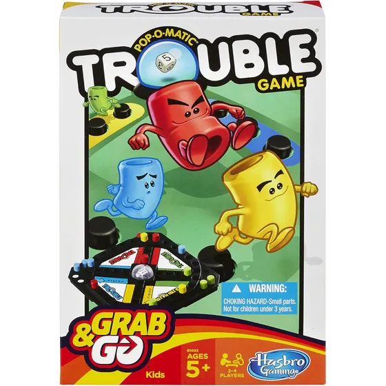 Juego Hasbro Gaming Pop-o-matic Trouble Grab & Go (viaje ...