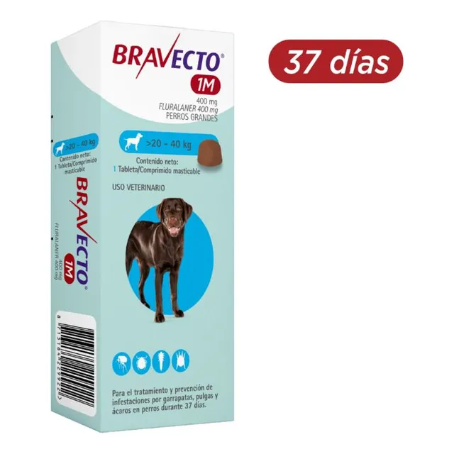 Bravecto 20a40kgs 37 Días Protección