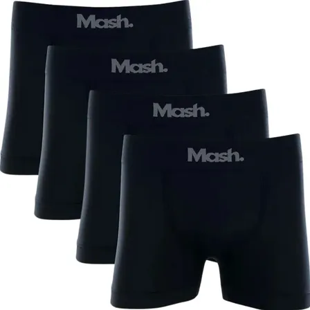 Kit Com 4 Cuecas Boxer Microfibra Mash Box Sem Costura