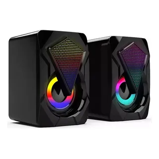 Caixa De Som Alto-falante Gamer Led P2 Usb Para Pc Notebook Caixa De Som Alto-falante Gamer Led P2 Usb Para Pc Notebook