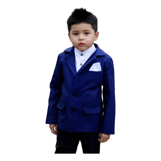 Blazer Saco De Vestir Bengalina Elastizada Niño 4 Al 16