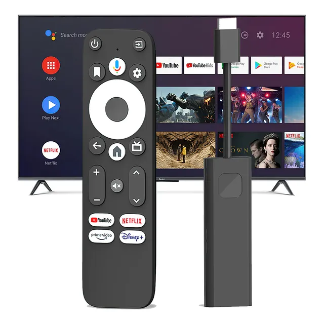 Tv Stick 4k con 2 GB de RAM, 16 GB de ROM, WiFi dual, Bluetooth 5.0, Dolby Audio, DTS-HD, Dolby Vision, HDR10+, Chromecast, Google Assistant, Android 11.0 Google Tv Stick