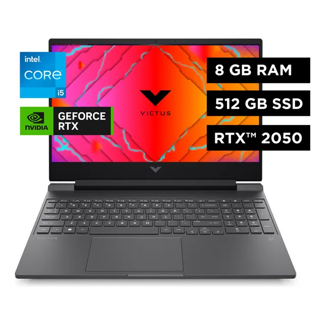 Notebook Gamer Hp Victus 15-fa1107la Intel Core i5 8GB RAM NVIDIA GeForce RTX2050 512GB SSD