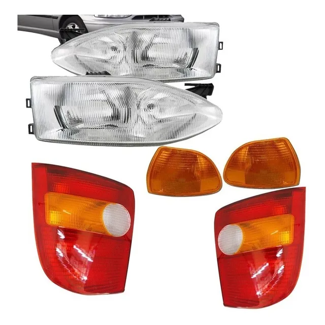 Par Farol + Lanterna Palio E Pisca 96 97 98 99 00 Foco Duplo