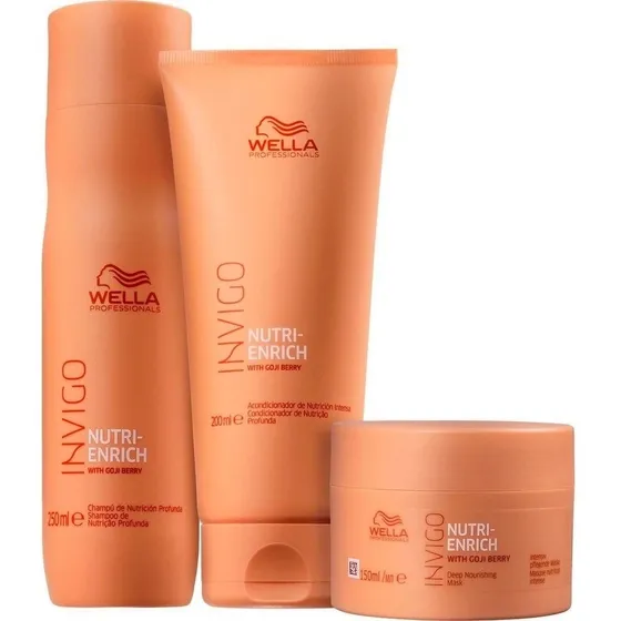 Kit Wella Invigo Nutri Enrich Shampoo + Condicionador + Másc