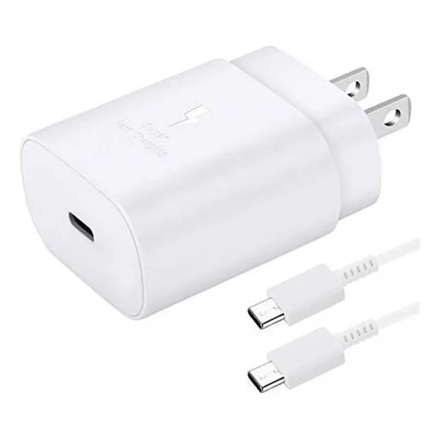Cargador Samsung 25w Carga Rápida Color Blanco