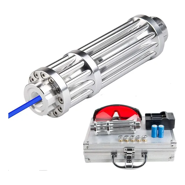 Laser Azul Potente Enfoque Ajustable Patrones Caza Camping