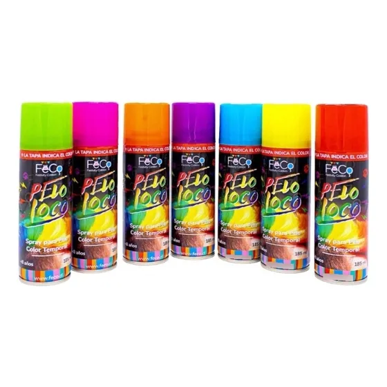 Pintura Para Cabello Colores Temporal Tipo Spray Blanco