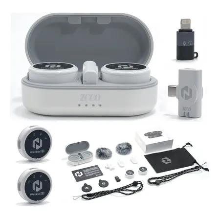 Microfone Magnética Sem Fio Zcco S3 Redução De Ruído 2.4g