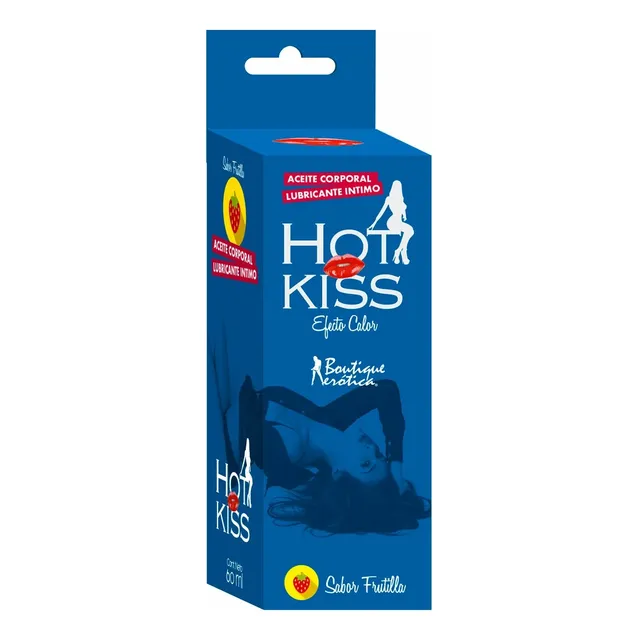 Gel Lubricante Intimo Masajes Calor Frutilla Comer Hot Kiss