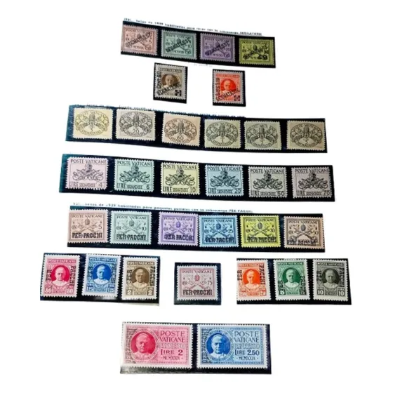 Serie 33 Estampillas Vaticano 1931   Segnatasse  Per Pachi
