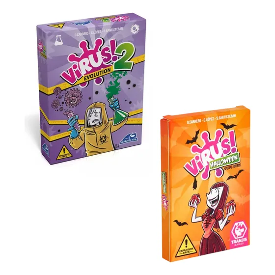 Combo Virus Expansión 2 + Halloween Juego Cartas Dragón Azul