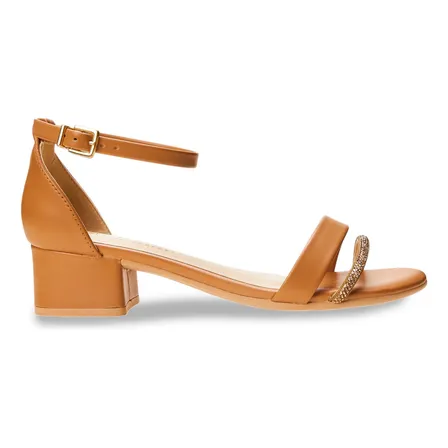 Sandália Casual Feminina 245208 Salto Bloco Médio Ramarim