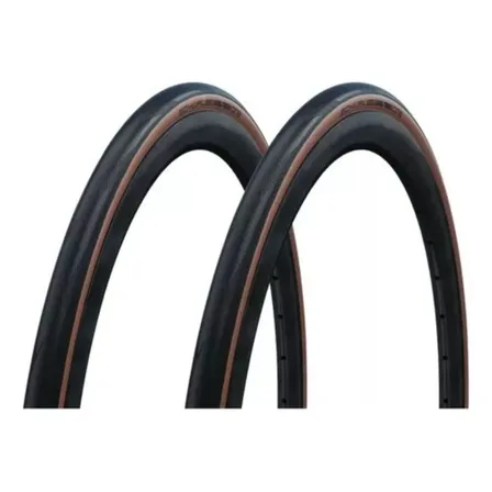 Par Pneu Speed Schwalbe One Addix Race Guard Tubeless 700x25 Marrom