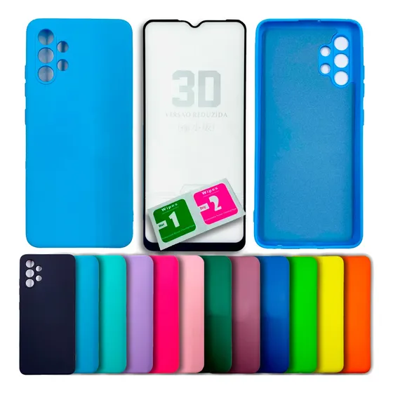 Kit Película 3d + Capa Silicone Veludo P/ Galaxy A36 5g