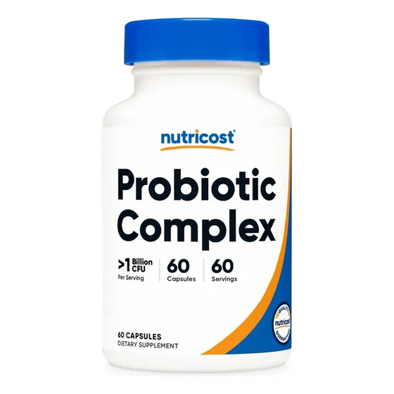 Suplemento: Complejo Probiótico Nutricost, 1 Bi Cfu, 60 Cáps