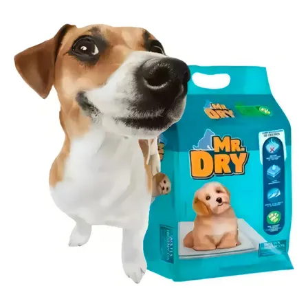 Tapete Higiênico Para Cães Mr. Dry 30 Unidades 60cm X 60cm Cada Pacote