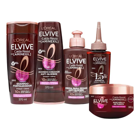 Kit Elvive Caída Resist Con Aminexil Anticaída