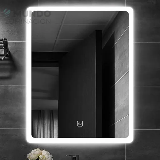 Espejo Con Luces Led Touch Rectangular
