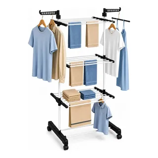 Cnc Do Brasil Varal De Chão Grande Roupas 3 Andares Dobrável Vertical