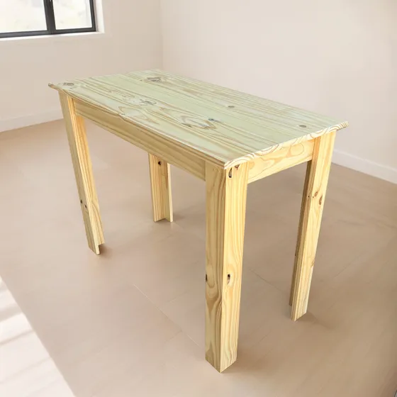 Mesa Pino 120 X 50 Cm Mt Madera Desarmada Pata Comedor
