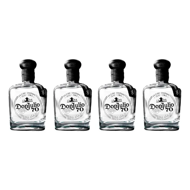Pack De 4 Tequila Don Julio 70 Cristalino 700ml