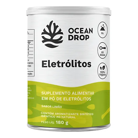 Eletrólitos Em Pó 60 Doses Vegano Limão (180g) Ocean Drop