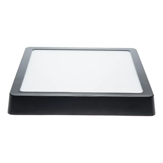 Panel Led Cuadrado Negro Para Sobreponer, 18w, 1260lm Estructura Luz-fría