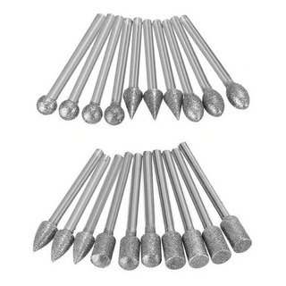 Kit Broca Punta Diamante Grabado Mototool Rectificado 20uds Kit Broca Punta Diamante Grabado Mototool Rectificado 20uds
