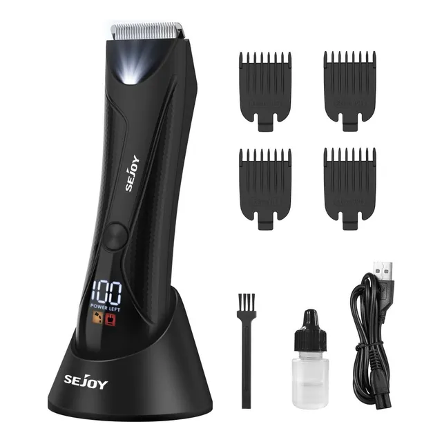 Sejoy TMJ-6006C Rasuradora Eléctrica Cortadora De Pelo Corporal Zonas Intimas Hombre 110/220V