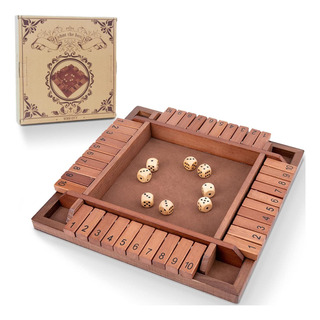 Shut The Box Game Juego De Madera Para 4 Jugadores, Juego De Shut The Box Game Juego De Madera Para 4 Jugadores, Juego De