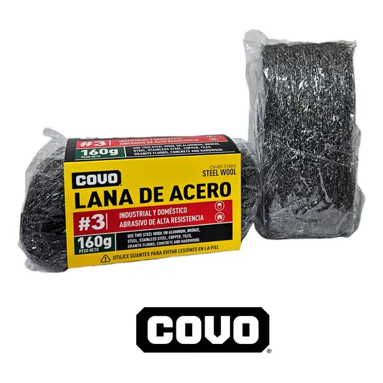 Lana De Acero #3 160 Gramos Covo Pack 2 Unidades