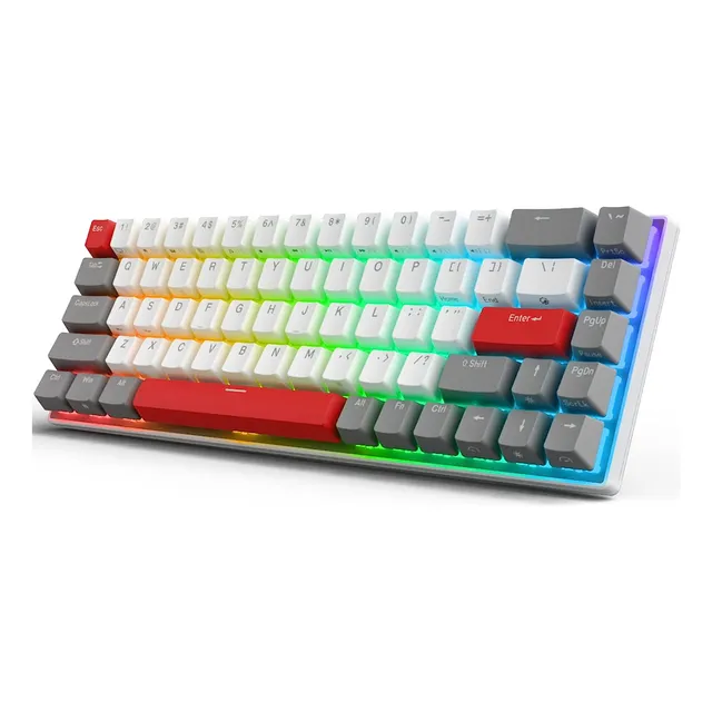 Rk Royal Kludge Rk G68 65% Teclado Mecánico Inalámbrico, Blu