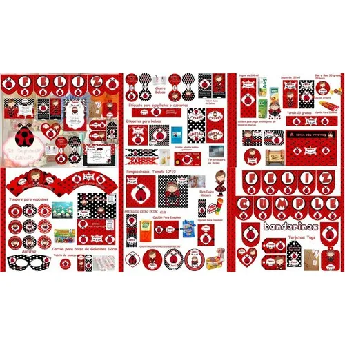 Kit Imprimible Mariquita Vaquita De San Antonio Cumples V4