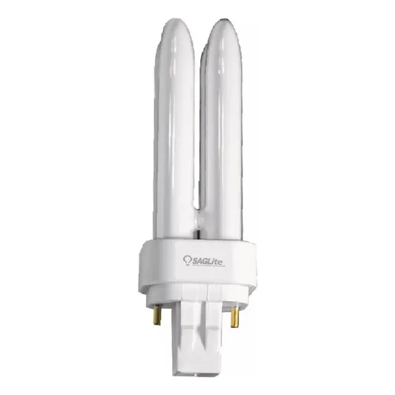 Paq 5 Focos Pld 13w Fluorescente Saglite 2pines Luz Blanca