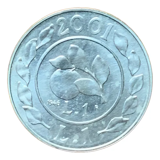Robmar-italia-1 Lira 2001 R-proof En Plata 835-poca Unidades