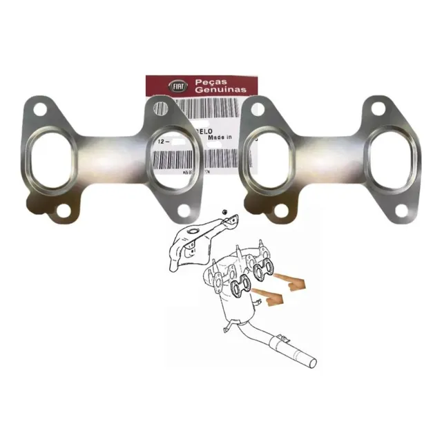 Kit Junta Coletor Escape Original Fiat Strada 1.4 Fire Evo