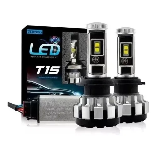 Par Kit Ampolletas Turbo Led H7 T1s Chip Canbus 