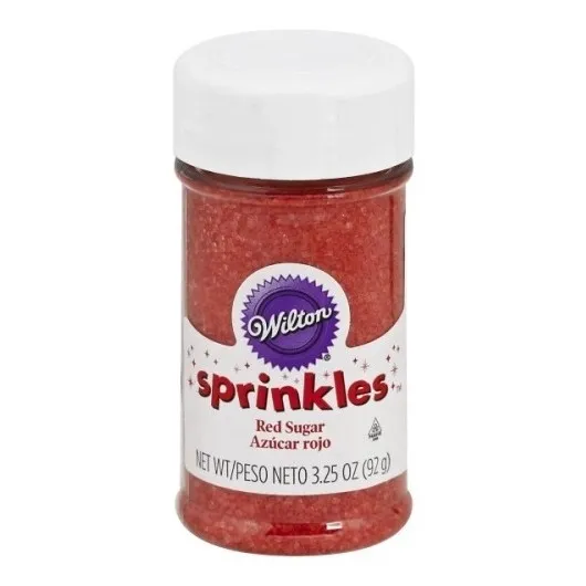 Wilton Red Sugar Sprinkles Envase De 92 Grs. 