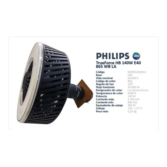 Bombillo Led Tforce 140w 6500k 20000lm E40 Philips