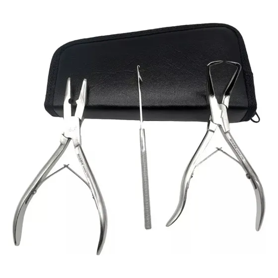 Kit Pinzas Extensiones Para Cabello 3 Pzs Profesional Shazia