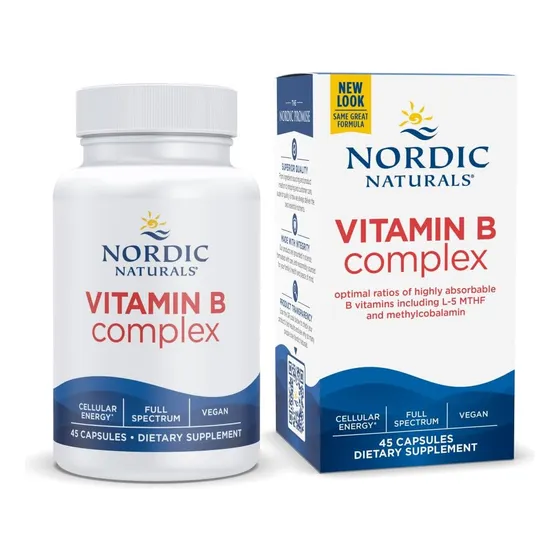 Suplemento Nordic Naturals, Complejo De Vitamina B, 45 Cápsu