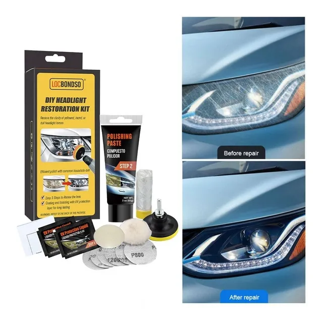 Kit Repara Foco Para Pulir Limpiar Foco Auto Universal