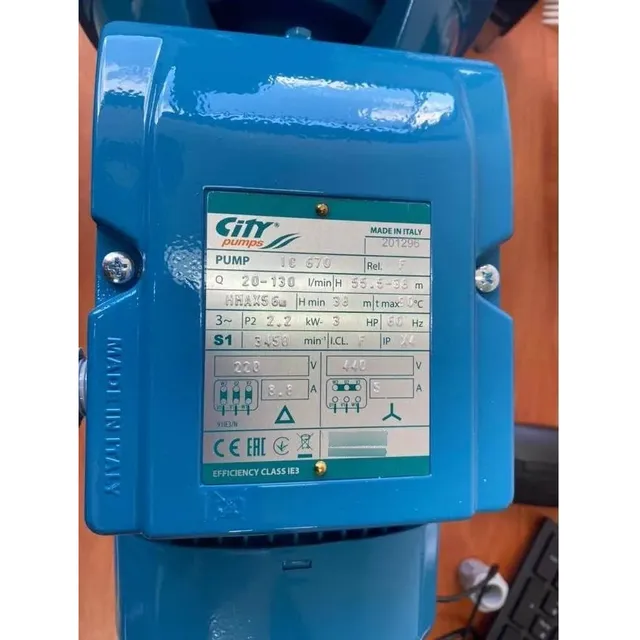 Bomba Centríf  3hp City Pums Ic 670 Hp, 220/440v. Trifási .