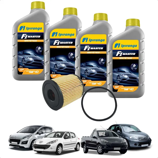 Kit Revisão Troca Oleo Ipiranga 5w40 Citroen C3 207 Hoggar