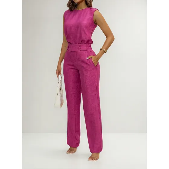 Vestido De 2 Piezas Pantalon Largo Y Blusa